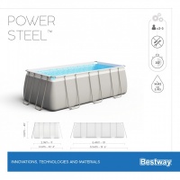 Bestway 56466 BW Каркасный бассейн Power Steel 549х274х122см, 14812л, песч.фил.-нас. 5678/ч, лестн., тент, попл.-доз.