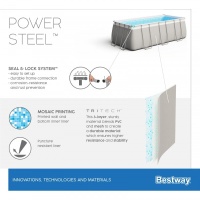 Bestway 56466 BW Каркасный бассейн Power Steel 549х274х122см, 14812л, песч.фил.-нас. 5678/ч, лестн., тент, попл.-доз.
